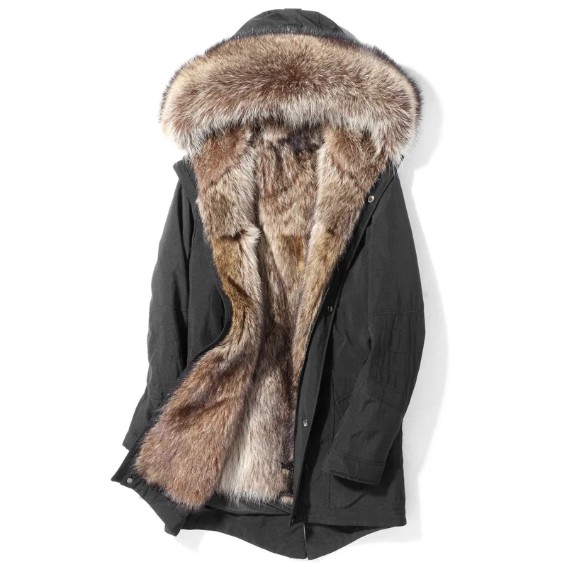 Зимнее длинное пальто для мужчин jexxi Высокое качество зимняя одежда куртки из овечьей шерсти Мужская парка с капюшоном теплое пальто съемный вкладыш XXXXL