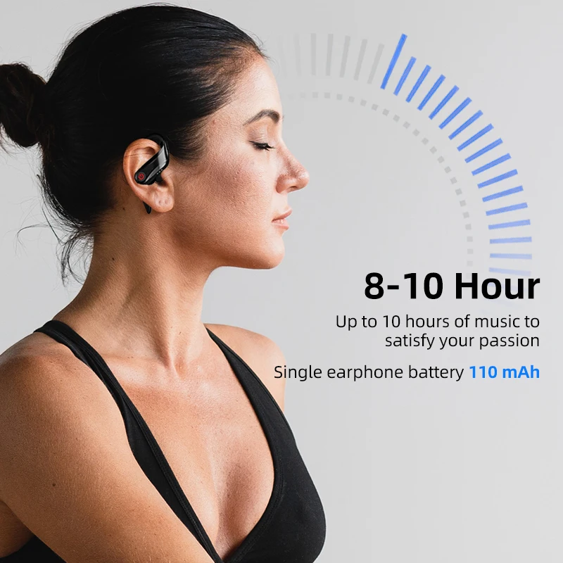 FONKEN TWS, беспроводные наушники, Bluetooth 5,0, гарнитура, наушники, стерео, бас, регулировка громкости, спортивный наушник с зарядным устройством для телефона