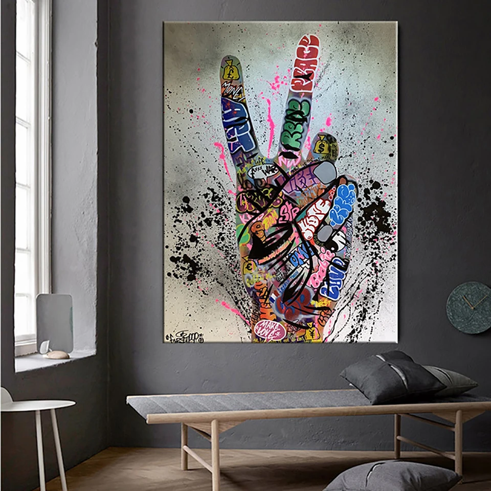 Художественные постеры и напечатанные холсты для граффити высокой четкости на