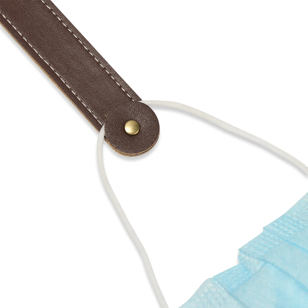 1 шт. кожаная мягкая маска для лица ушные крючки противоскользящая с застежкой