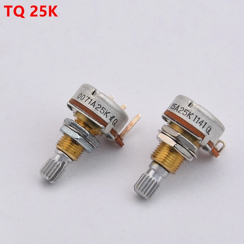 1 Piece TQ A25K Brass Shaft Potentiometer(POT) For Electric Guitar Bass Active Pickup | Спорт и развлечения