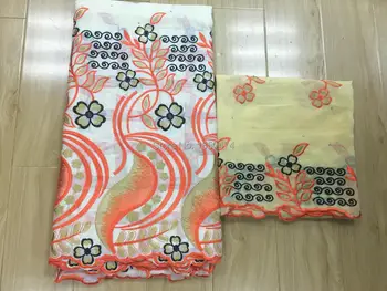 

High Quality White/Yellow Dubai Swiss Voile Laces In Switzerland African Dry Cotton Lace Fabric Nigerian Voile Laces For Wedding