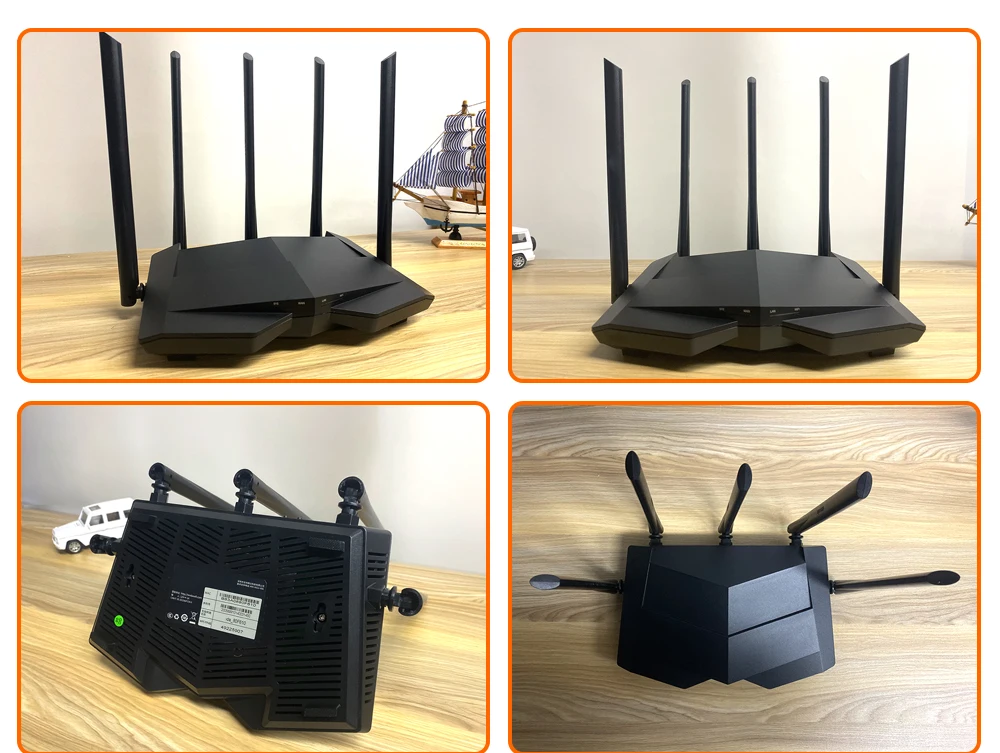 GD AC11 Gigabit AC1200 Wireless Router Dual-Band Wifi Repeate with 5*6dBi High Gain Antennas Wider Coverage, Easy Setup