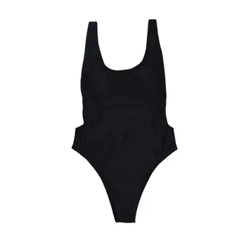 

Hot sale Women Swimwear Sexy High Cut One Piece Swimsuit Backless Swim Suit Black White Red Thong Bathing Suit Female Monokini