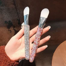 

Face Mask Brush Makeup Brushes Silicone With Crystal Handle Make Up Brush Facial Foundation Cosmetic Beauty Make Up Brush Tools