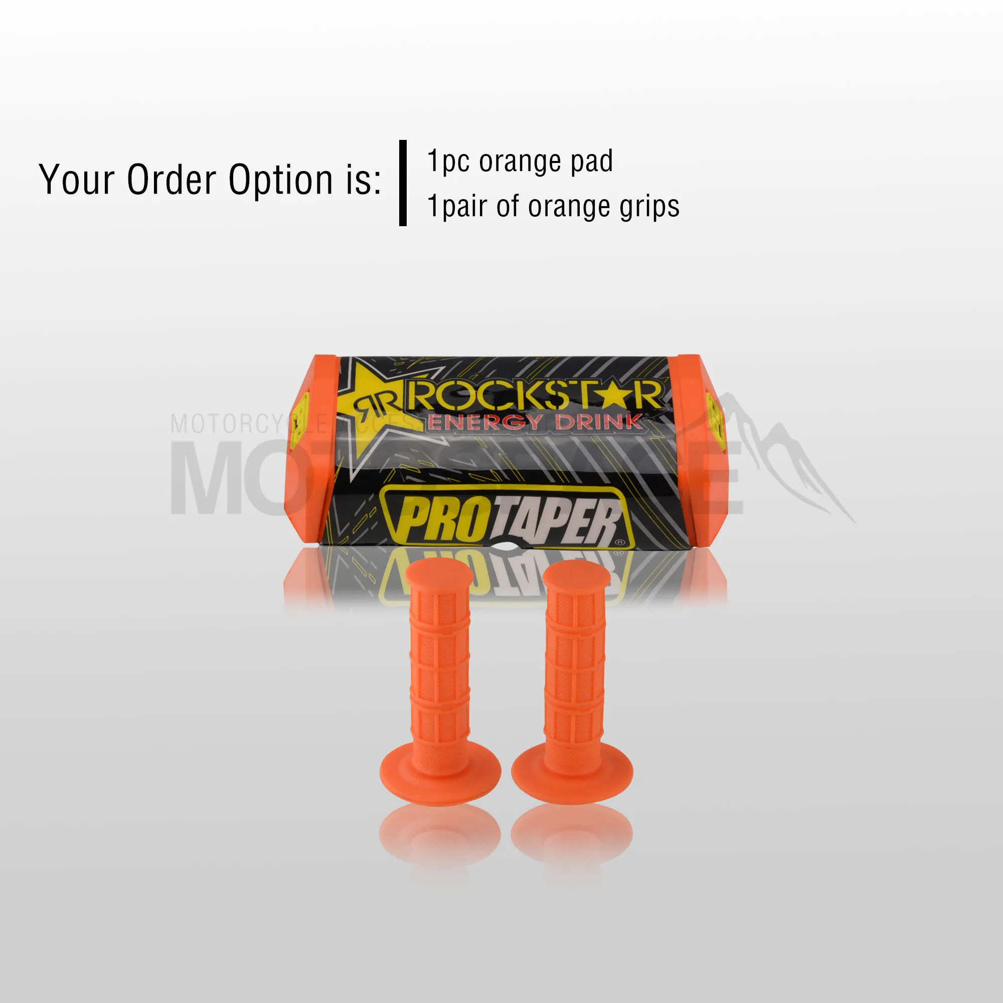 Руль для Pro Taper Pack Bar 1-1/" Renthal Fatbar Колодки Ручки Pit Pro Racing Dirt Pit Bike мотоцикл с адаптер cnc - Цвет: Orange Pad Grip