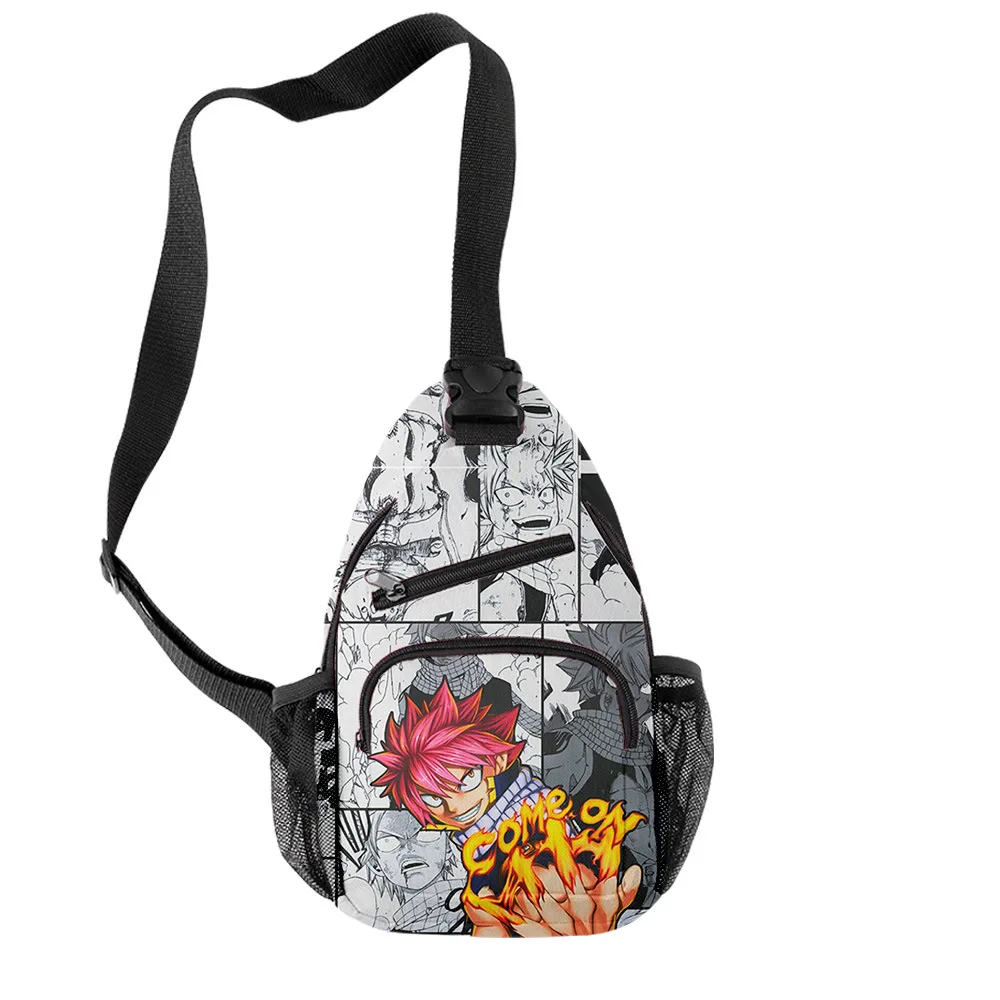 

3D Japan Anime Fairy Tail Chest Bag Primary And Middle School Students Children Boys Girls Crossbody Bag Travel Bag Sports Bag