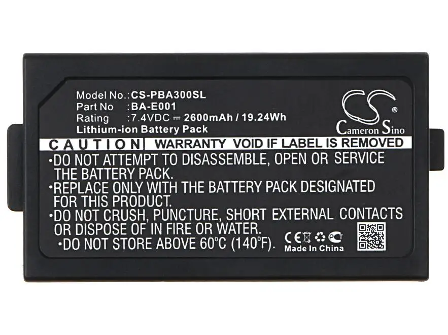Cameron sino 2600 мА/ч Батарея для BROTHER PT E300 E500 E550W H300 H300LI H500LI P750W P touch H300/LI ion аккумулятор BA