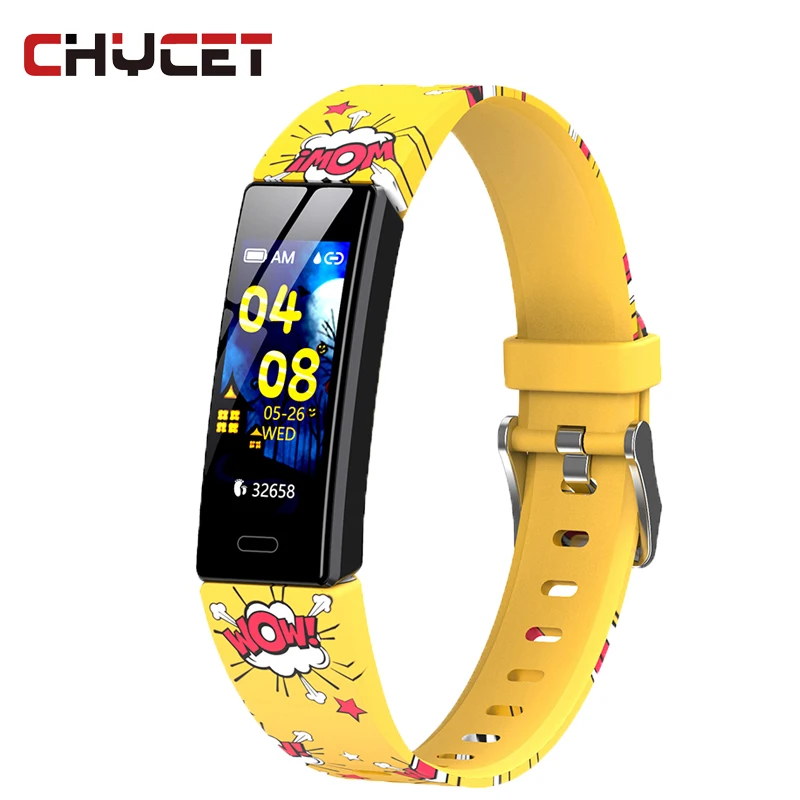 Chycet 2021 Smart Bracelet Men Women Heart Rate Blood Pressure Monitor Color Screen Heart Rate Blood Pressure Bracelet Watches