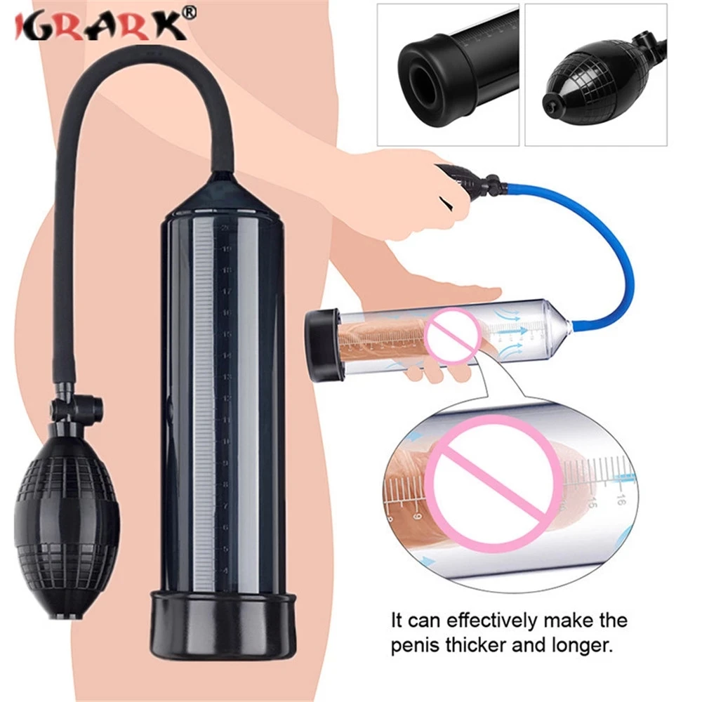 Increase Penis Enlargement Vacuum Pump Sex Toys for Men Adult Masturbators Cock Extender Delay Trainer Prostate Massager Vagina image