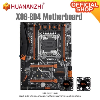 HUANANZHI-placa base X99 BD4, con ventilador MOS, Intel LGA 2011-3, todas las Series, DDR4, RECC128GB, M.2, NVME, NGFF, ATX