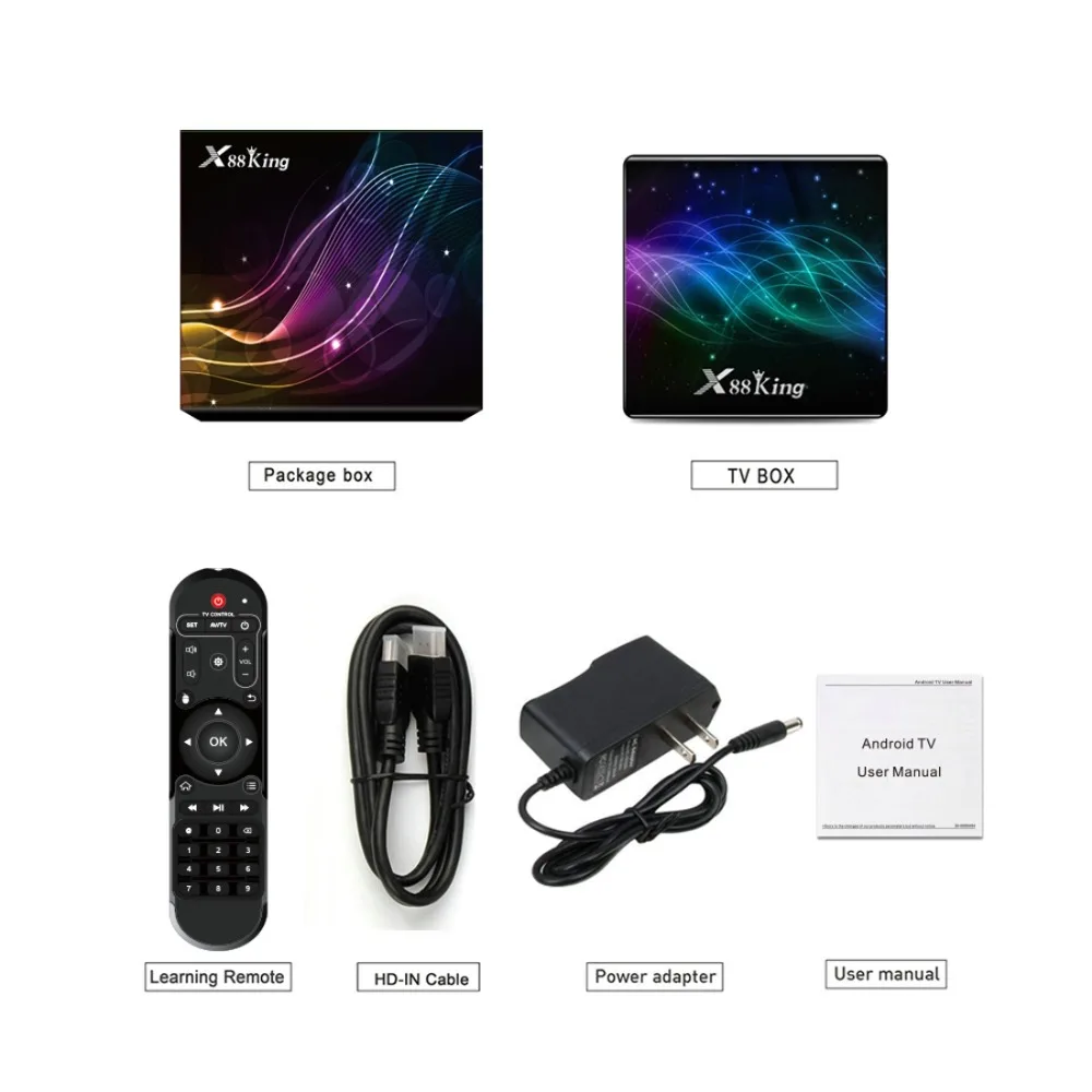 ТВ-приставка LEMADO Amlogic S922X Android 9,0 BT 5,0 4GB 128GB 4K Youtube Netflix Google голосовой помощник X88 King Android tv Box