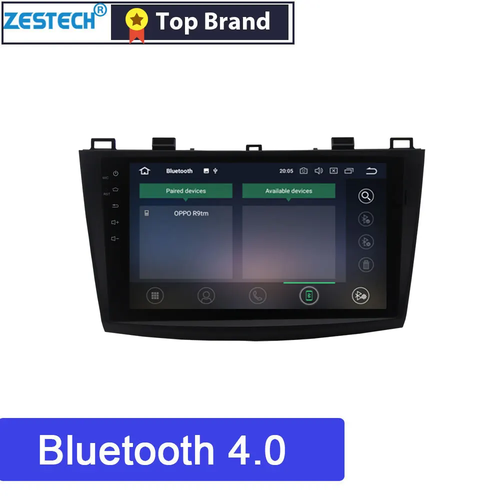 Zetech 9 дюймов Android автомобильный Радио gps DVD плеер для Mazda 3 2007 2004-2013 Автомобильный мультимедийный Головной блок управление рулевым колесом