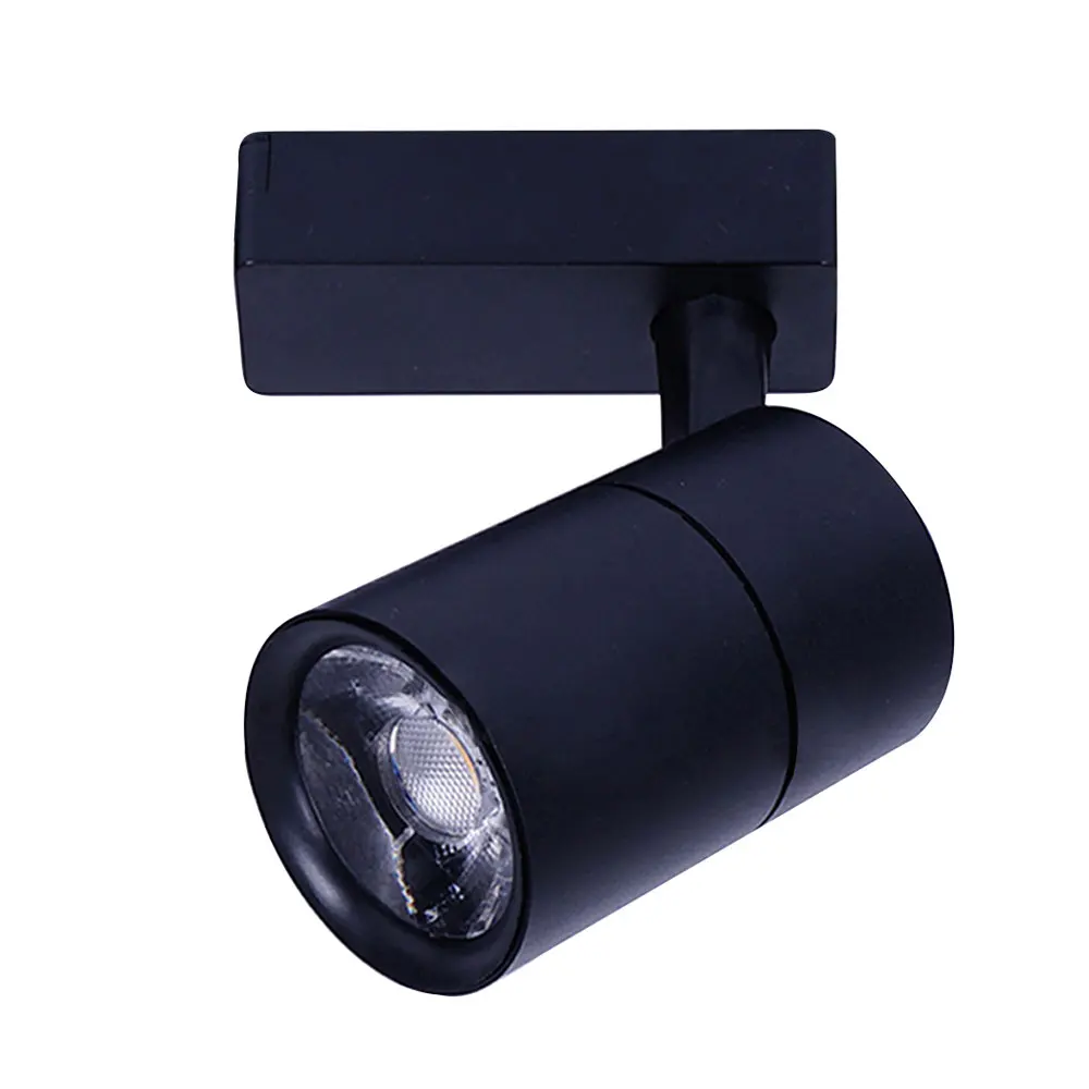 AC220V 12W LED Track Light Aluminum Ceiling Rail Track Light Spot Rail Spotlights Lamps Aluminum COB For Living Room Decor No5 - Испускаемый цвет: Black