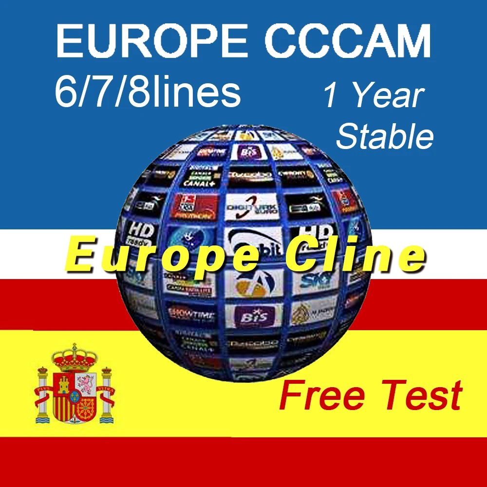 

FULL HD 1 YEAR CCCAM CLINES / STABLE Spanish Server 5/6/7/8 LINE FREE TEST of Oscam DEALER PANEL