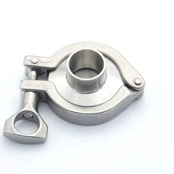 

304 Stainless Steel Sanitary Pipe Fitting Set 19mm Pipe OD Sanitary Weld Ferrule + 1.5" Tri Clamp + Silicon Gasket + End Cap