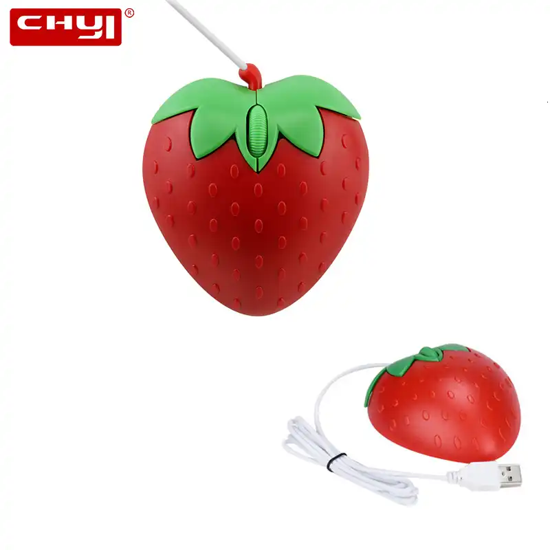 CHYI милый мини Usb компьютерная мышь с клубникой портативная маленькая Проводная
