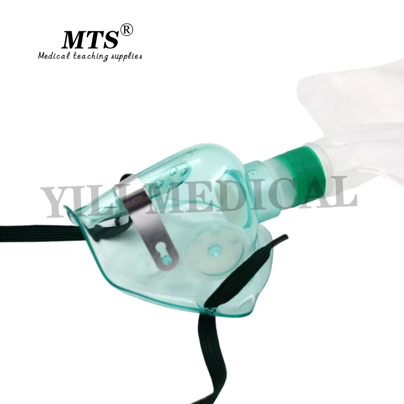 5pcs Medical Oxygen face Mask With 1000ml Reservior Bag and 2 Meter Tube Sterilized Emergency Rescue Medical Science