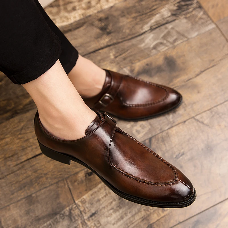 46 pu leather formal shoes men 
