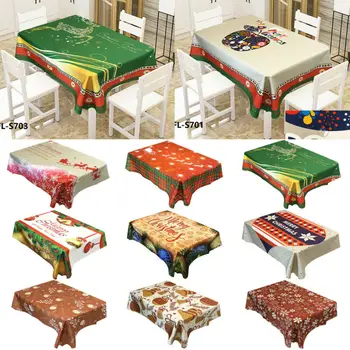 

2019 New Fashion Merry Christmas Tablecloth Print Table Cover Xmas Party Home Dinner Decor Gift
