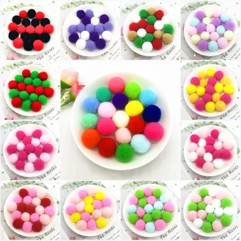 

20mm Multi Colorful Pompoms DIY Dolls Garment Handmade Material Soft Fluffy Pom Poms Ball for DIY Kids Toys Accessories 30pcs