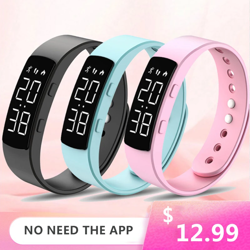 

Digital Pedometer Clock Men's Watch Waterproof Smart Watches LED Fashion Sports Electronic Wristwatches Relogio Masculino 2019