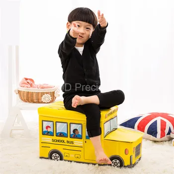 

Folding Cartoon Toy Storage Box Square Children Storage Stool Storage Box Car Storage Organizer Laundry Basket Storage Basket