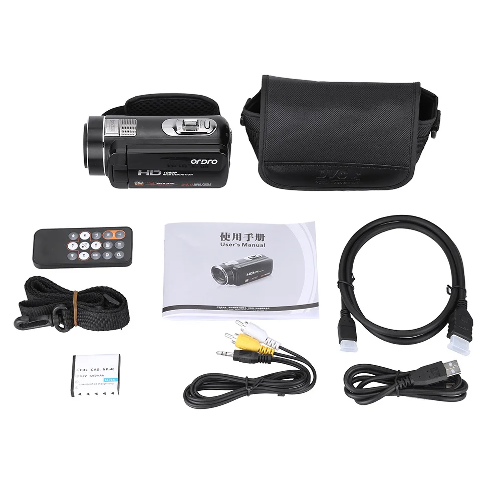 Andoer HDV-Z8 1080P Full HD Цифровая видеокамера 16x цифровой зум с цифровым поворотом lcd сенсорный экран Макс. 24 мегапикселя
