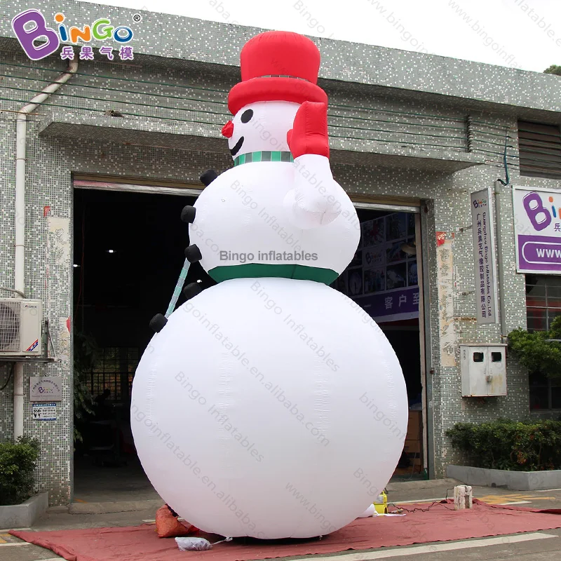 Giant 5 meter high inflatable snowman with akimbo type/16 feet inflatable big snowman for christmas outdoor decoration