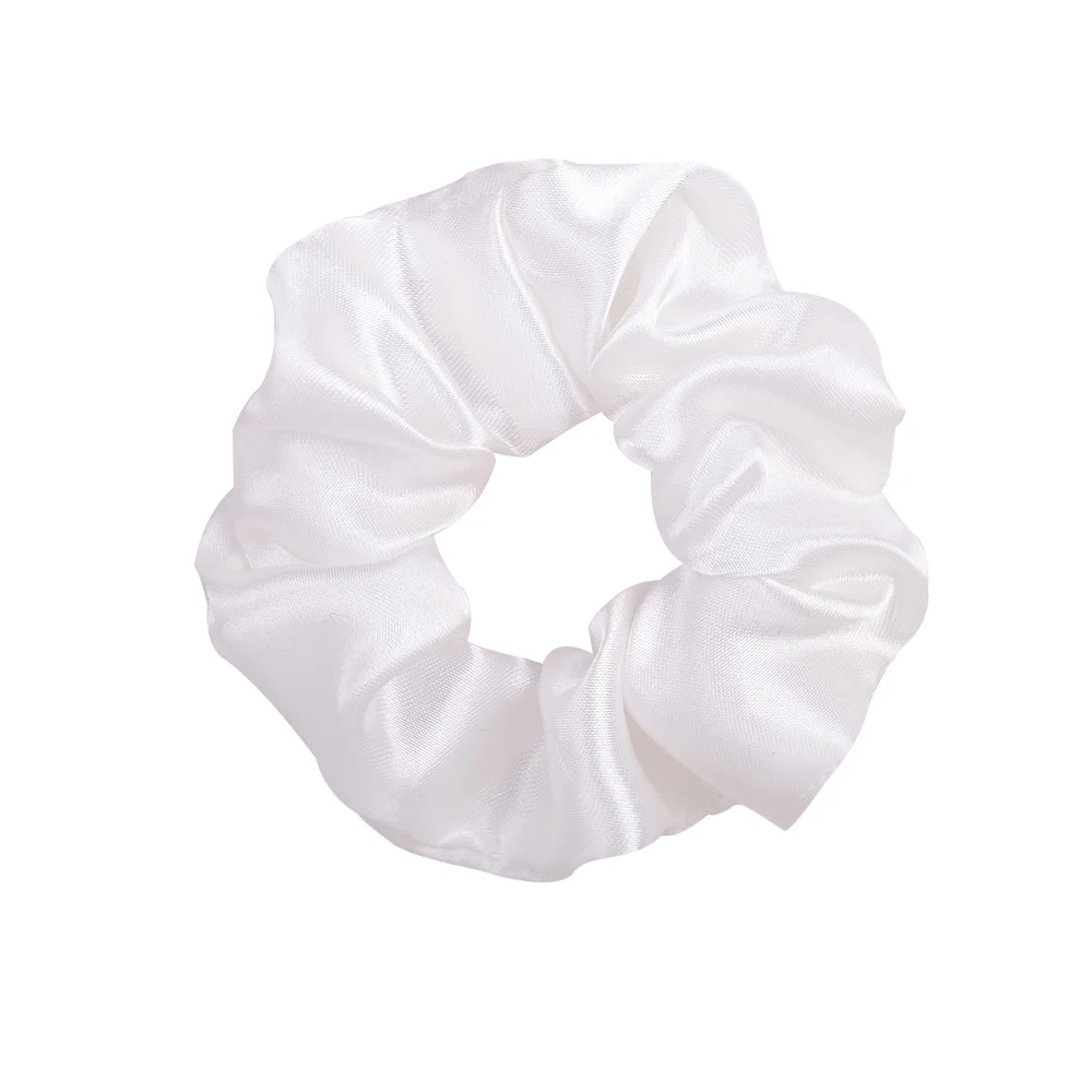 3.9 inch Women Silk Scrunchie Elastic Handmade Multicolor  Hair Band Ponytail Holder Headband Hair Accessories bandana