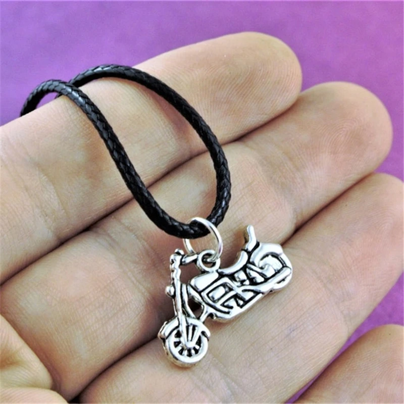 Motorbike Necklace, Punk Motorcycle Jewelry, Biker Necklace, Mens Or