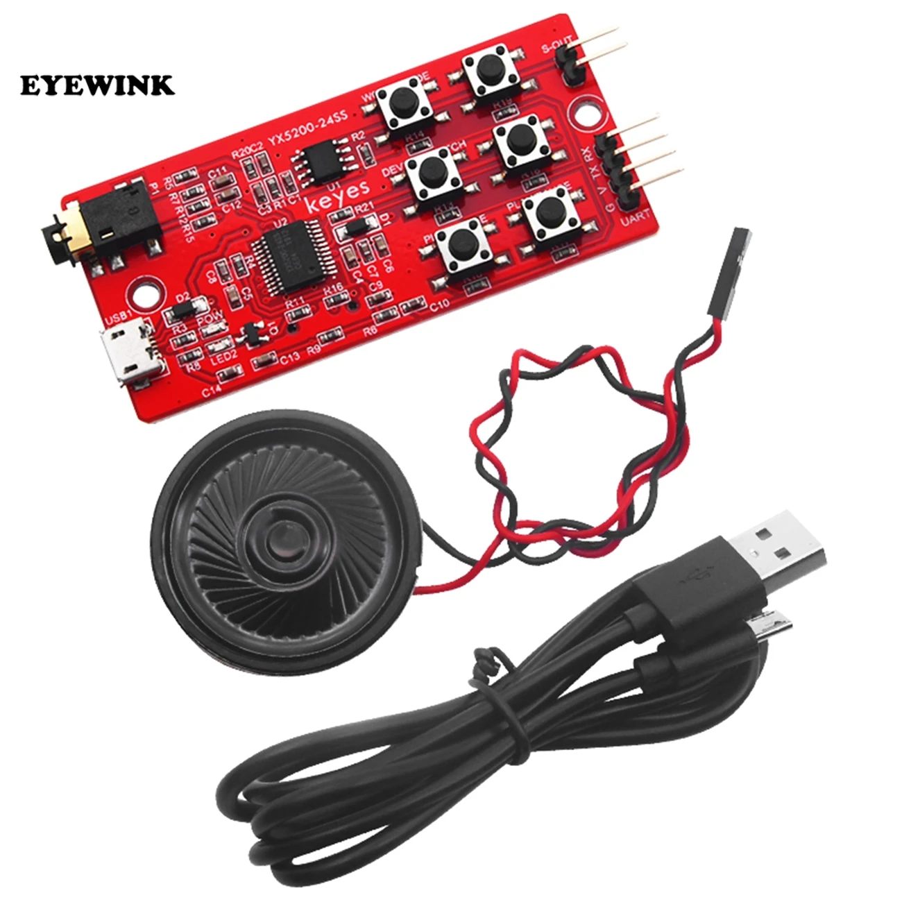 YX5200 MP3 декодер Mini DFPlayer аудио голосовой модуль с разъемом для TF-карты Arduino |