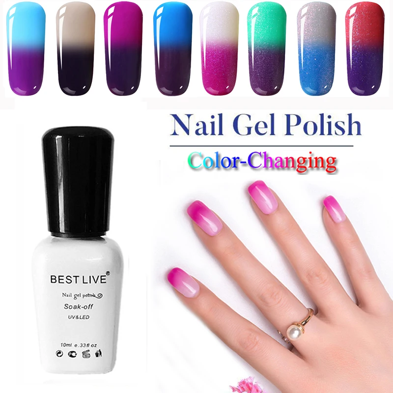 

BEST LIVE Color changing nail UV Gel Nail Polish UV Nail Gel Polish UV Gel Polish Color Changing Nail Polish 10ml Pretty Colors