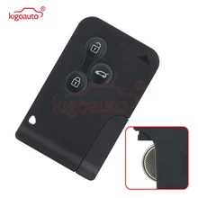 Kigoauto 7701209132 smart Key card 433Mhz PCF7947 3 button for Renault Megane II Megane 2 Scenic II Grand Scenic II 2003-2008 kemimoto 8200676533 mirror control switch for renault laguna ii megane 2 scenic 2 8200109014 109014
