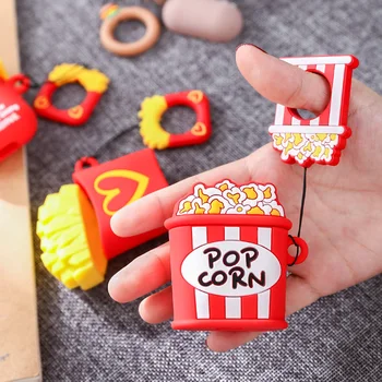 

For AirPods 2 Cases Cute Food funny french fries Pattern Protective Cover luxury For airpods air pods2 silicon Earphone case