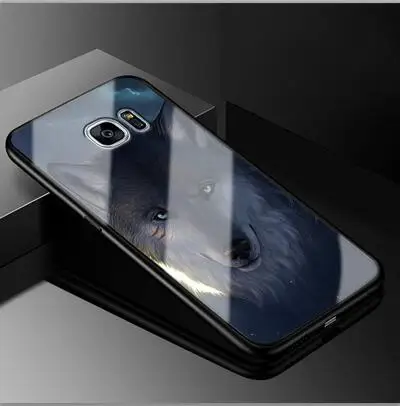 B8 Чехол для samsung Galaxy S7 Edge из закаленного стекла с рисунком из мягкого силикона с узором Чехлы для samsung Galaxy S 7 Edge задняя крышка - Цвет: B8