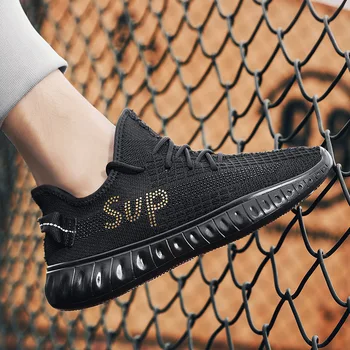 

2020 Spring and Autumn New Style Cool Breathable Fly Knitting Coconut MEN'S SHOES Fashion Sporty Shoes Running Shoes