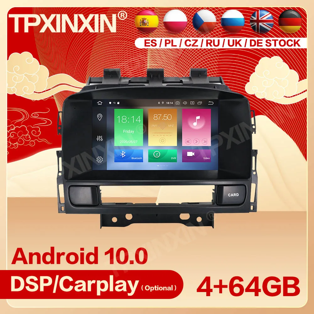 2 Din Carplay Android Radio Receiver For Opel Vauxhall Holden Astra J CD300 CD400 2010 2011 2012 2013 GPS BT Recorder Head Unit