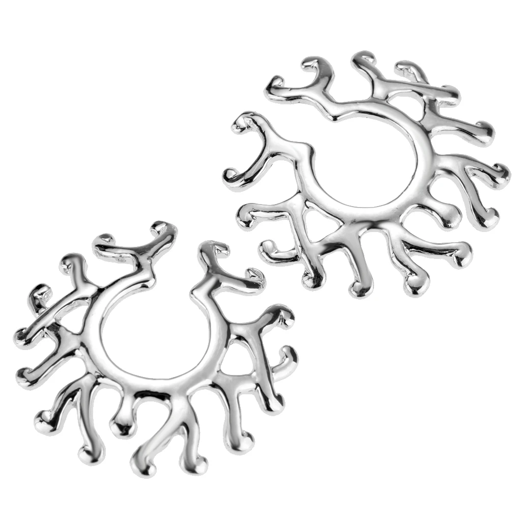 2pcs Non-pierced FAKE Clip On Nipplering Bar Shield Body Jewelry Adjustable