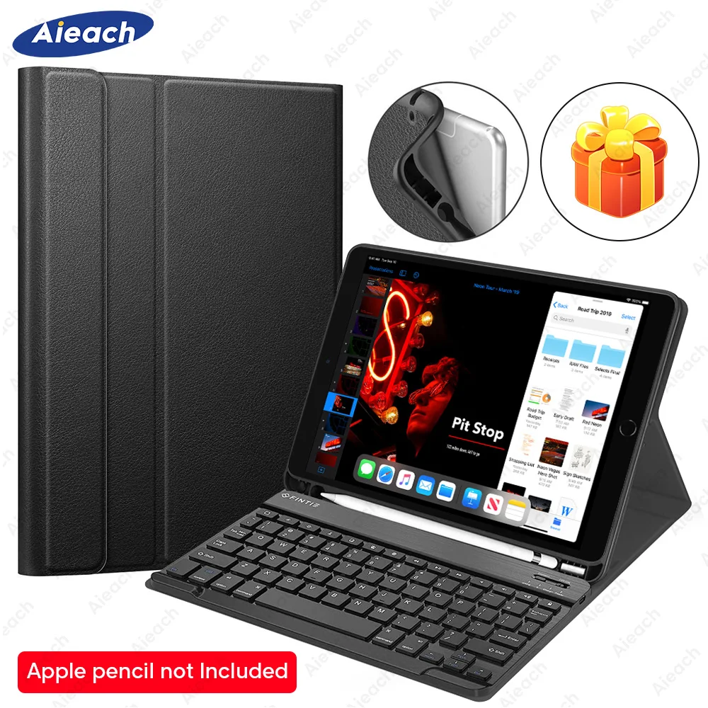 Чехол с клавиатурой для iPad Air 3 2 1 чехол держателем карандашей и Bluetooth 2019 10 5 9 7