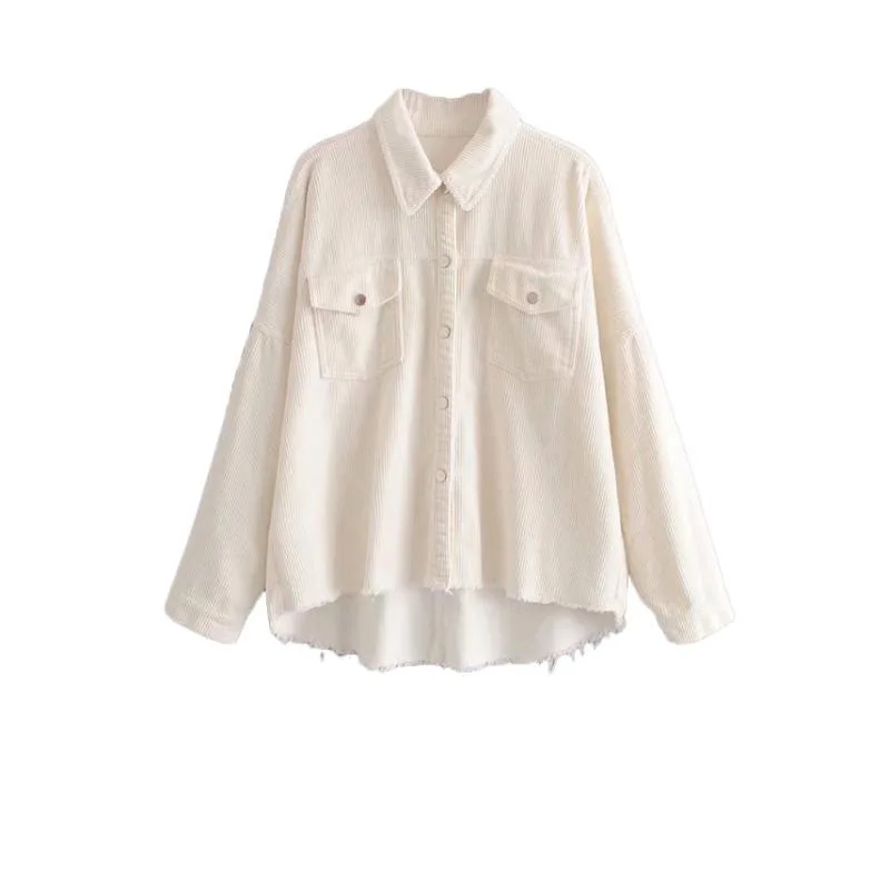 

Xn34 New Style WOMEN'S Dress Fur Trim Corduroy Jacket