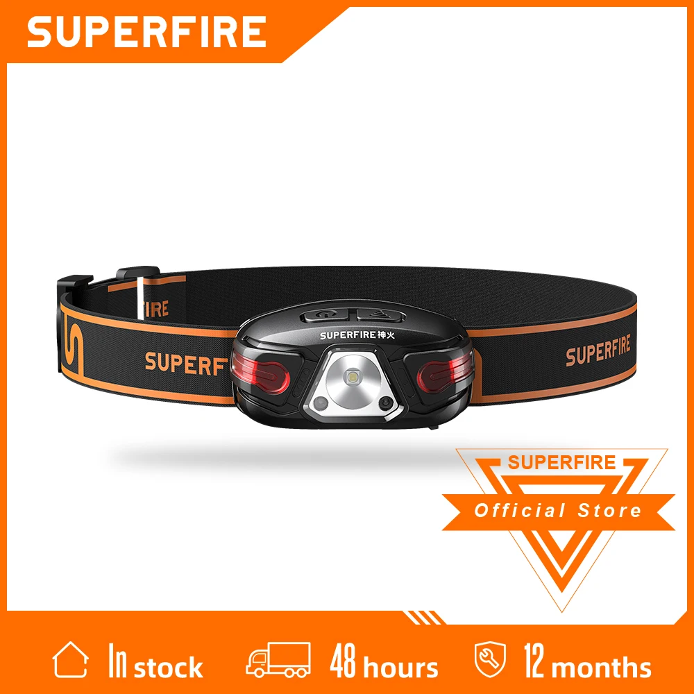 Налобный фонарь SUPERFIRE HL63 5 режимов зарядка через USB | Лампы и освещение