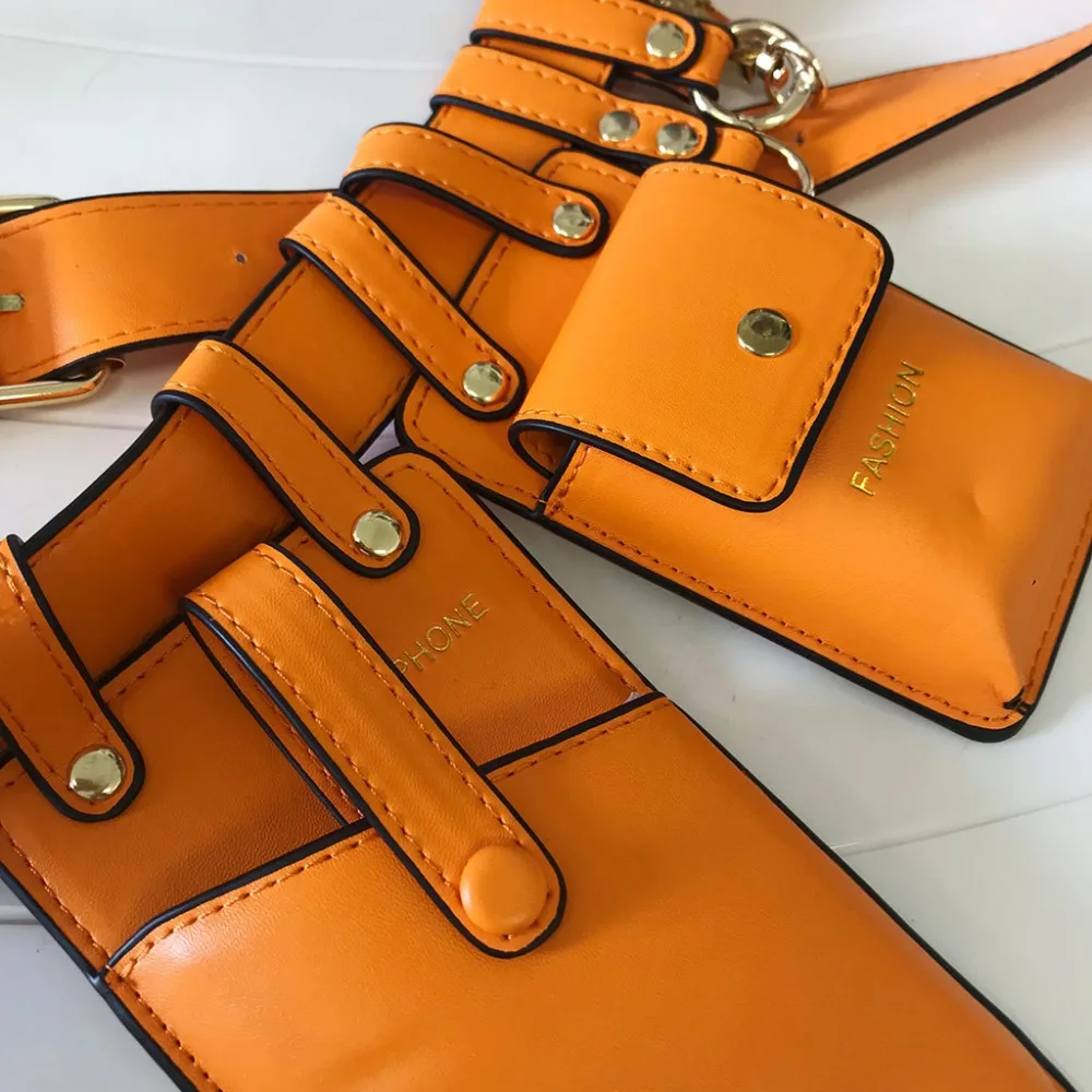 Unisex Tactical Waist Bag For Belt PU Leather Men Purse Punk Fanny Pack Women's Bag Multifunction Bag Male Phone Pouch JD02 (6)