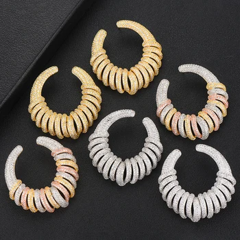 

Godki Jimbora Fashion Exquisite Top Zircons Women Earrings Bridal Wedding Jewelry For Women Girl Daily Party Accessories