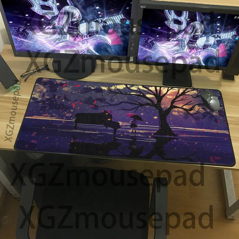 

XGZ Large size cartoon pattern mouse pad landscape series table pad home computer game essential keyboard pad