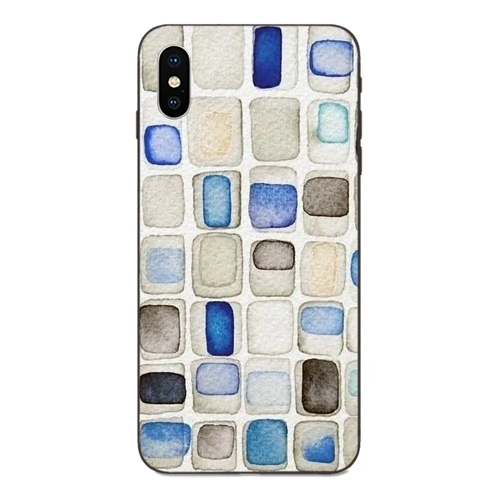 Ледяной Синий дым с геометрическим рисунком Xiaomi mi x Max Note 2 2S 3 S 5X6 6X8 9 9T SE A1 A2 A3 CC9e Lite