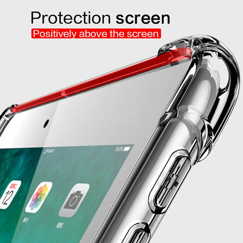 Для Ipad Mini 1 2 3 7,9 дюймов прозрачный чехол из прозрачного силикона мягкий ударопрочный сверхмощный защитный бампер