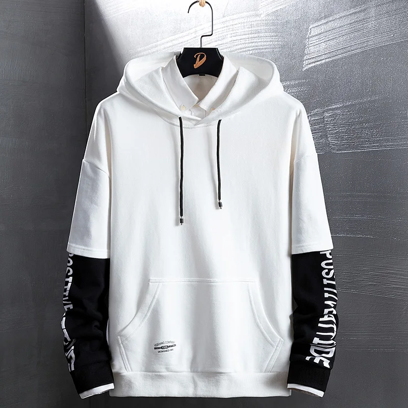 White Hoodie Men SingleRoad мужские толстовки Осень Весна Новая мода Японская уличная одежда хип хоп толстовки для мужчин женщин Harajuku желтая мужская Толстовка - Цвет: White Hoodie Men
