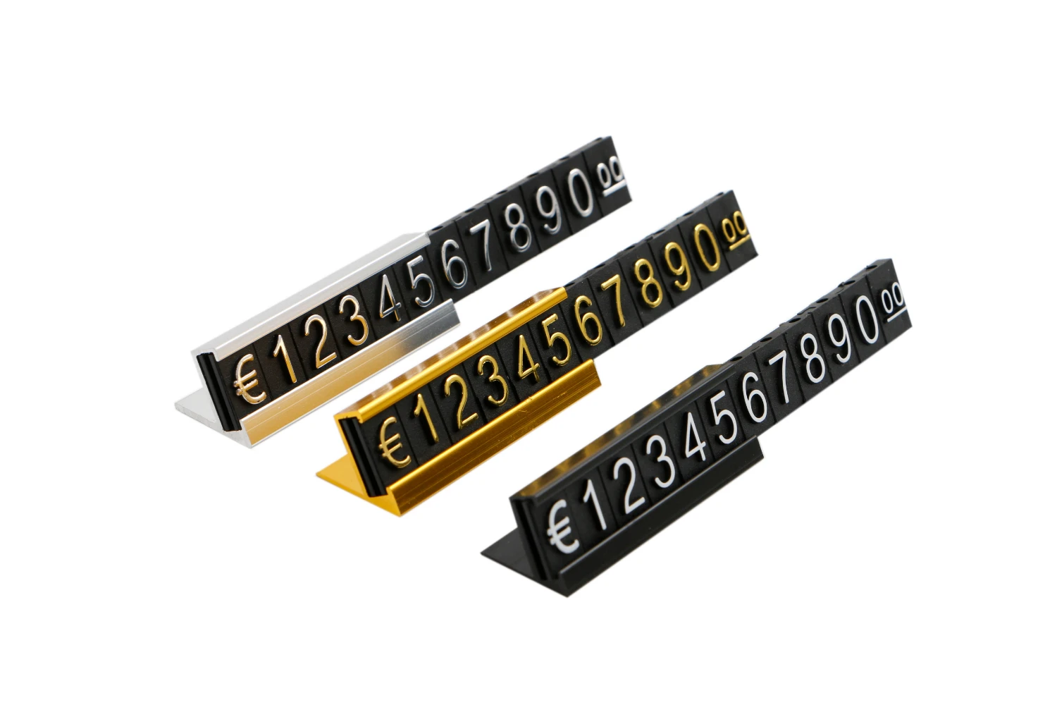 

Plastic Cubes Price Display Tags Adjustable Number Stand Frame Label Stand