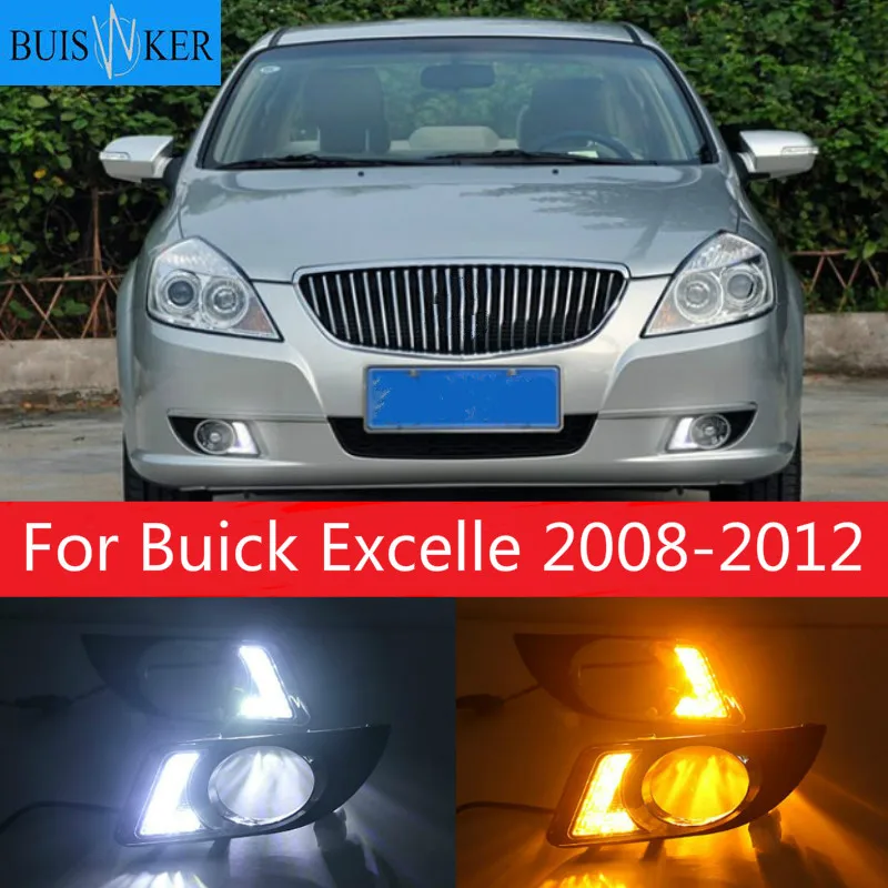 

2 шт. светодиодный дневный ходовой светильник DRL для Buick Excelle 2008-2012 с передней противотуманной лампой Дневной светильник